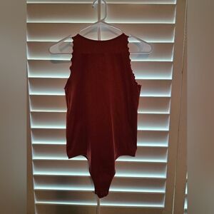 49. Free People Intimately Scalloped Neckline Sleeveless Top | Rust Orange